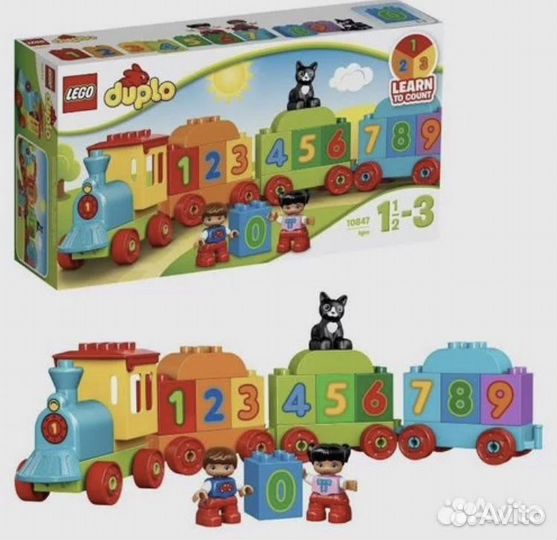 Lego duplo поезд цифры