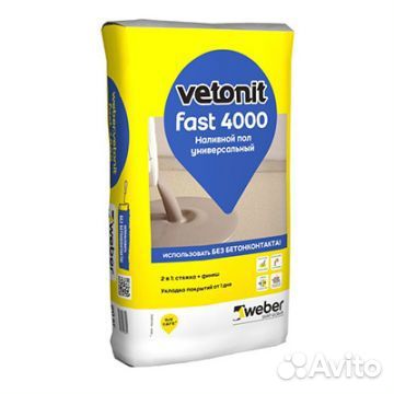 Наливной пол Weber-Vetonit fast 4000 20 кг