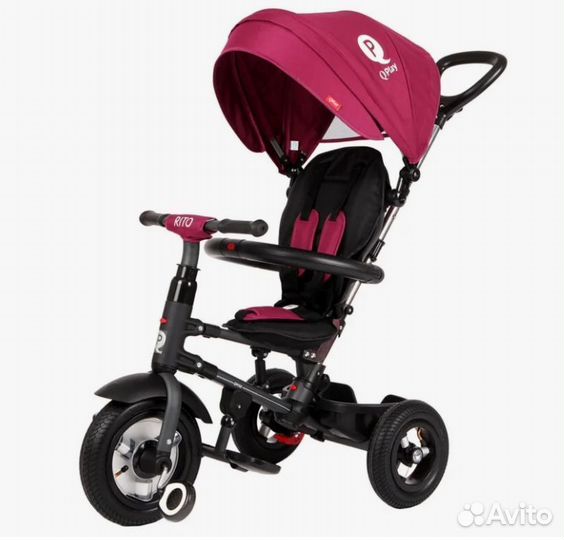 Трехколесный велосипед коляска складной