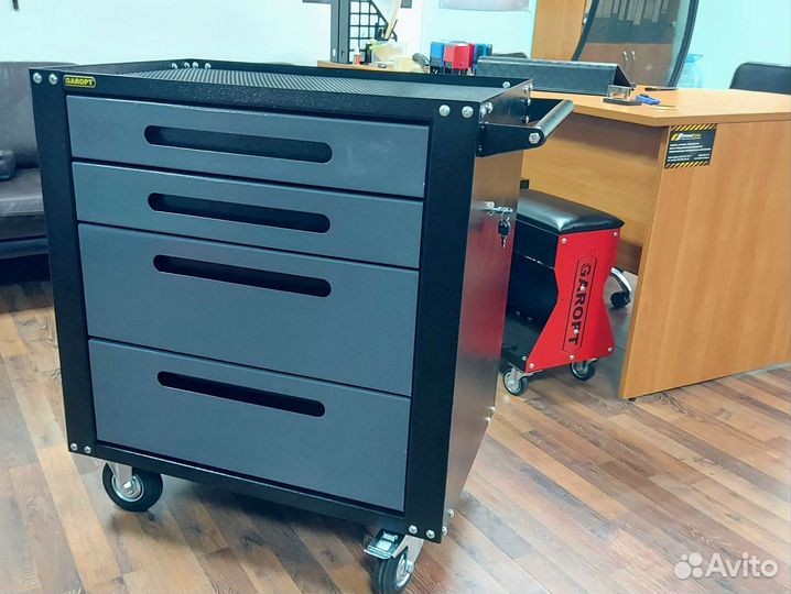 Garopt тележка 4 ящика (с замком)