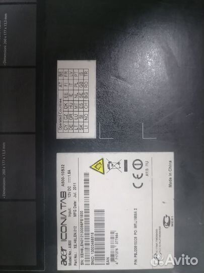 Планшет Acer на запчасти