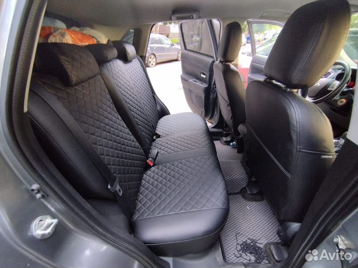 Чехлы экокожа Ромб Mitsubishi ASX Автопилот