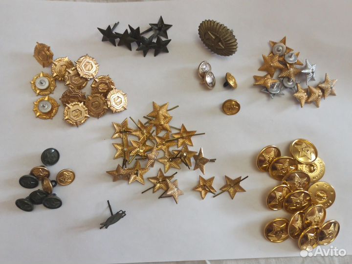 Пуговицы, звёздочки военные, СССР