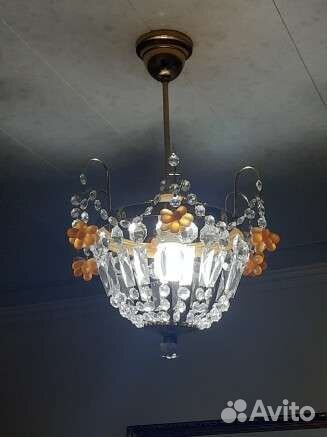 Люстра хрустальная чехословакия