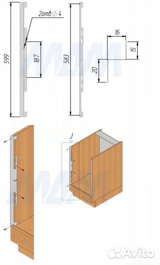 Теплоизоляционная планка для духового шкафа кухни