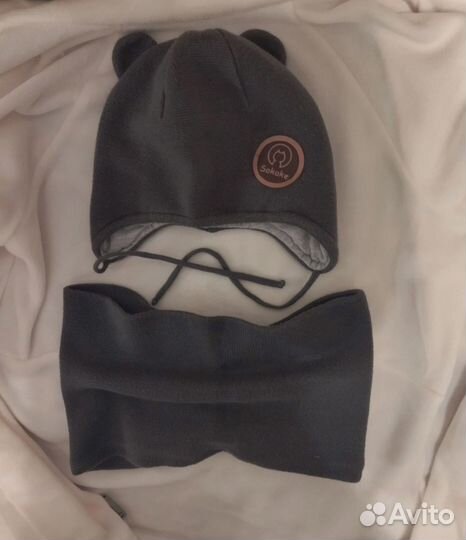 Комплект детский шапка и снуд 44-46