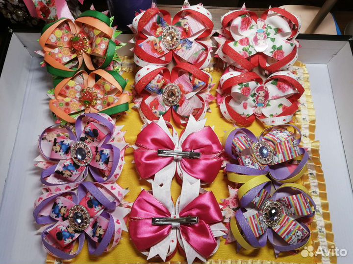 Бантики, крабик, повязка на ручку ручной работы