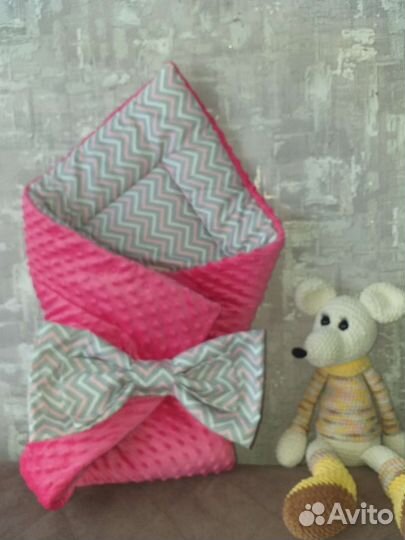 Детское одеяло новое, конверт на выписку