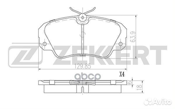 Колодки торм. диск. передн. Opel Omega A 90- O