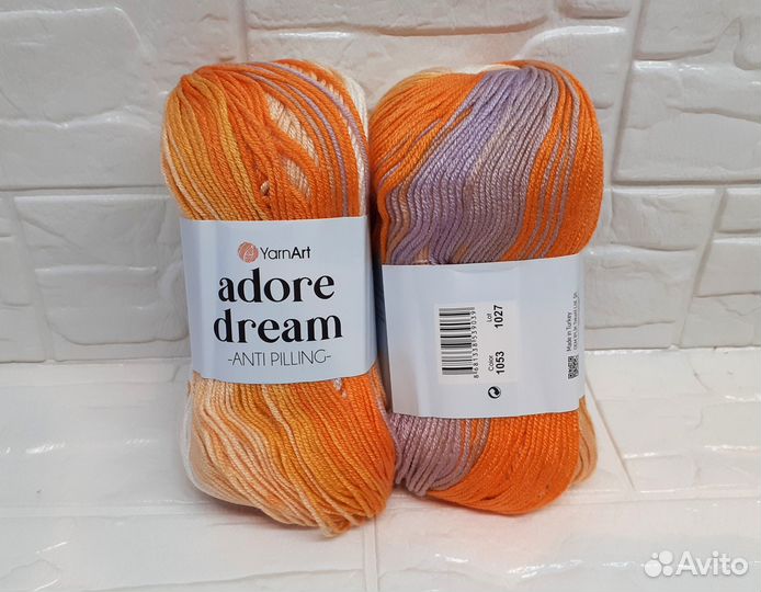 Пряжа YarnArt Adore Dream, антипиллинговый акрил