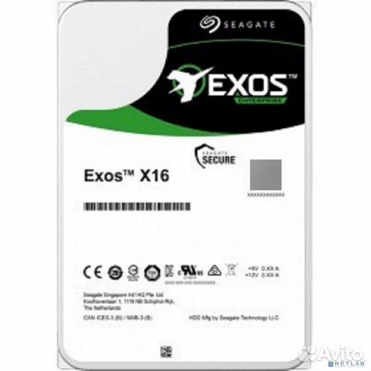 10TB Seagate Exos X16 (ST10000NM001G) SATA 6Gb/s