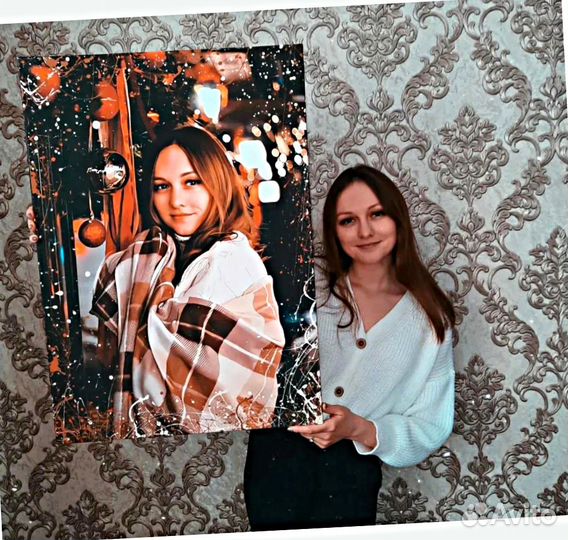 Портрет на холсте по фото (разные размеры)