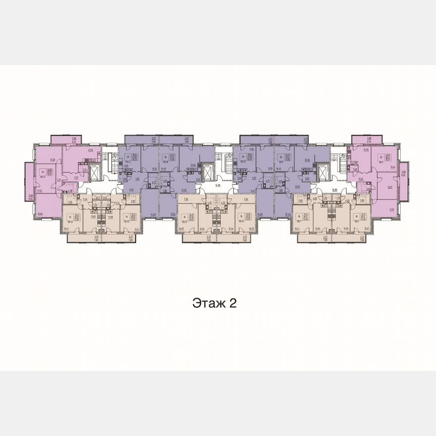 1-к. квартира, 43,5 м², 2/5 эт.