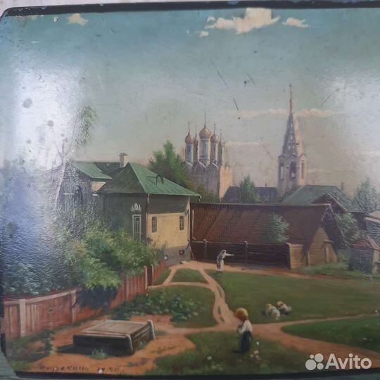 Антикварная шкатулка Федоскино.Буканова