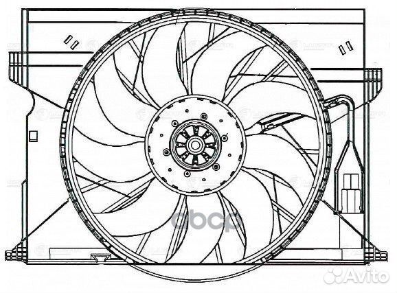 Э/вентилятор охл. с кожухом для а/м Mercedes-Benz