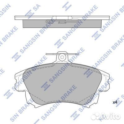 Колодки передние Sangsin brake/HI-Q, SP1530