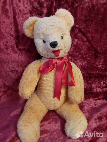 Плюшевый медведь опилки старинный