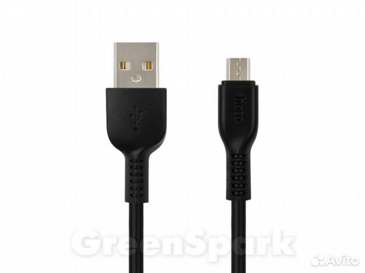 Кабель USB hoco X20 microUSB 1м черный