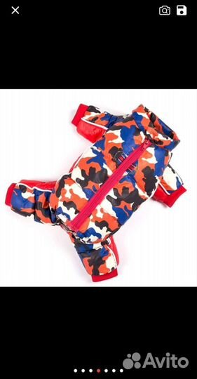 Комбинезон для собак унисекс зимний