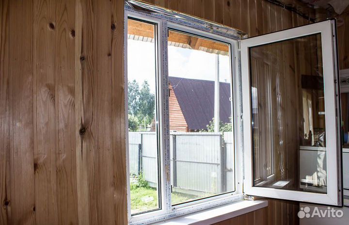Окно пластиковое в деревянный дом
