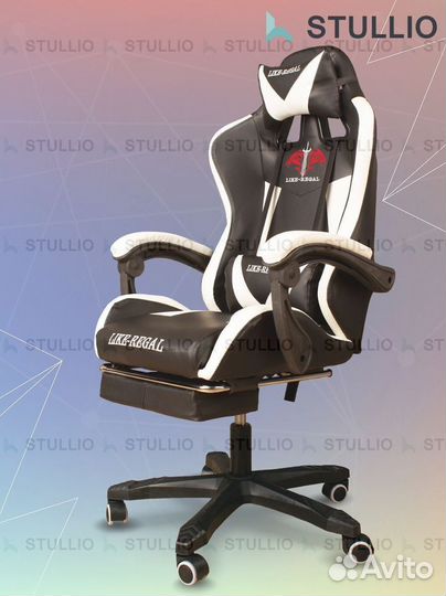 Компьютерное игровое кресло геймерское с массажем