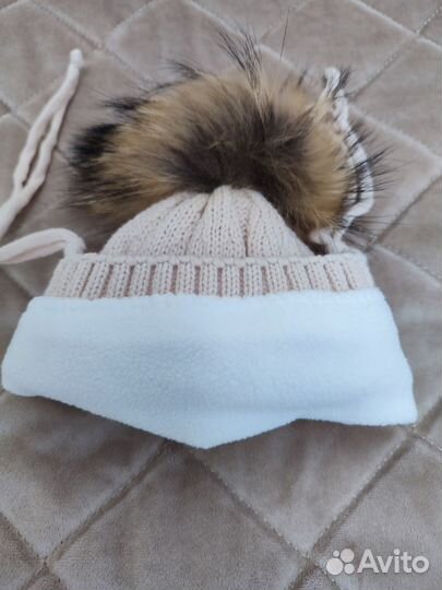 Шапка для новорожденного зима