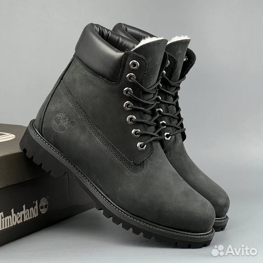 Зимние ботинки timberland black