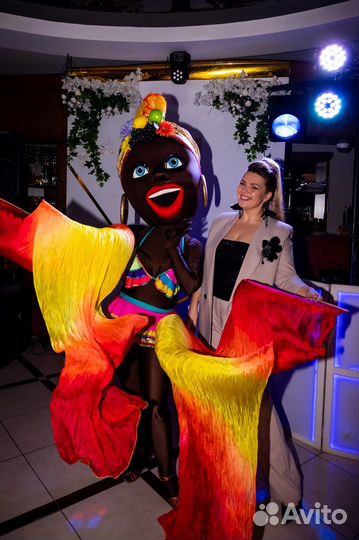 Ростовая кукла мулатка аниматор шоу на праздник