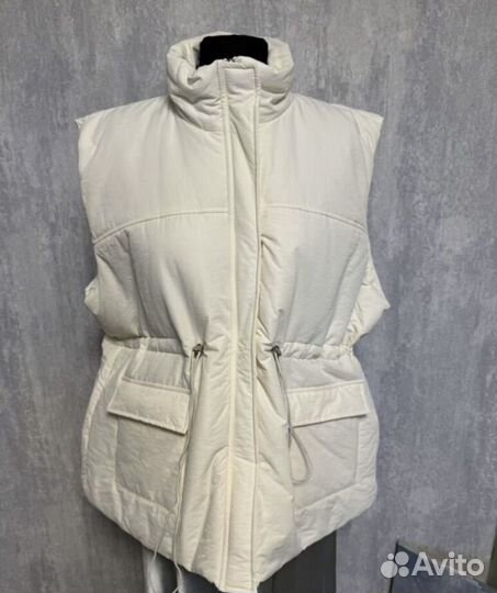 Жилетка женская белая плюс сайз размер 54
