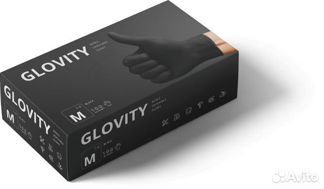 Перчатки нитриловые Glovity