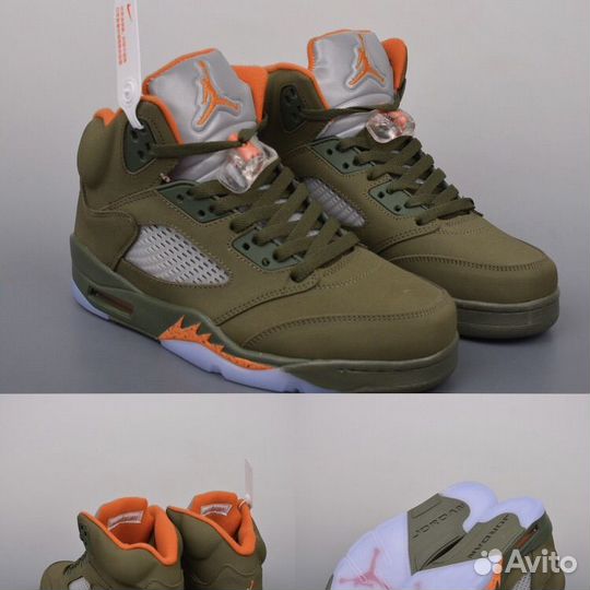 Nike jordan 5 Olive оригинал мужские