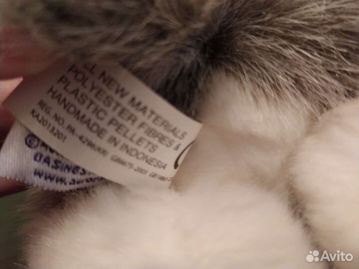 Мягкая игрушка щенок хаски собачка собака волк