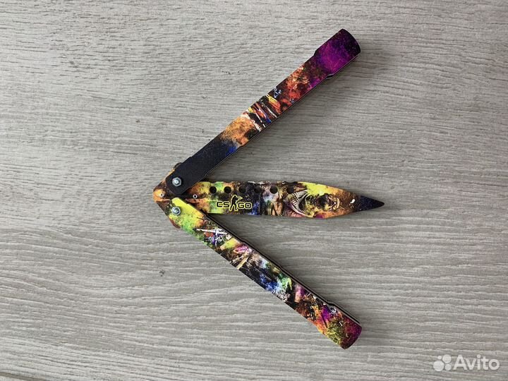 Деревянный нож бабочка