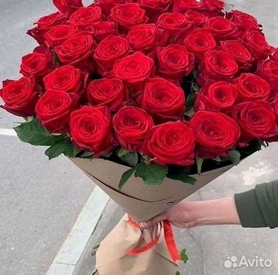 Розы высокие Доставка цветов