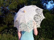 Зонт от солнца свадебный + веер для фотосессии