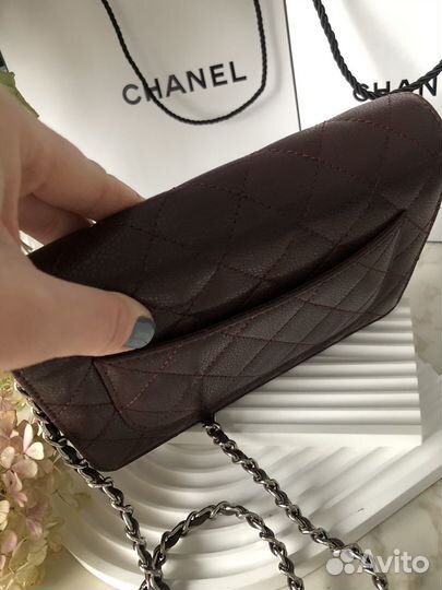 Chanel сумка кошелек vip gift винный оттенок