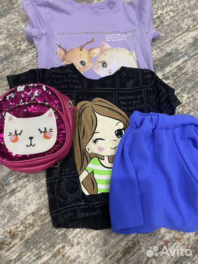Одежда для девочки пакетом 104 110