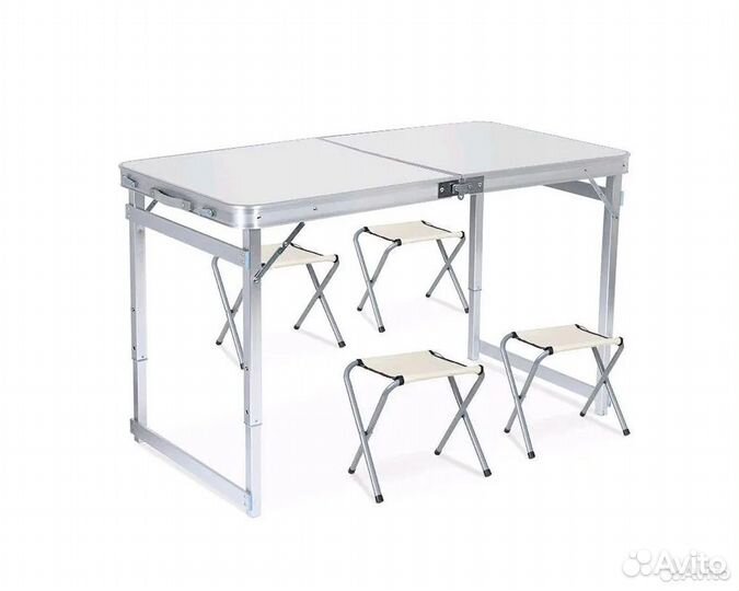 Стол складной туристический усиленный + 4 стула