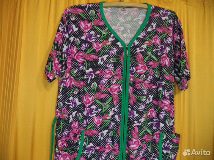 Халат трикотажный хлопковый