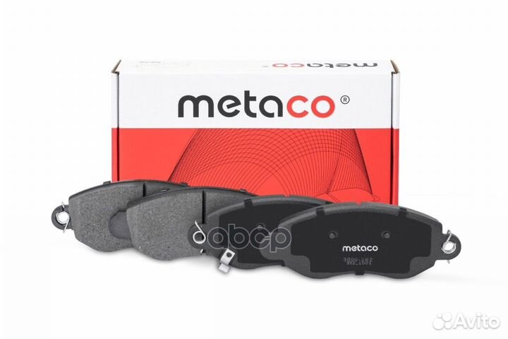 Колодки тормозные передние к-кт 3000-262 metaco