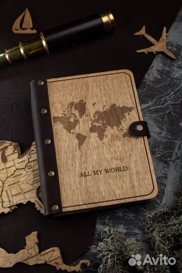 Блокнот из дерева/ежедневник/скетчбук