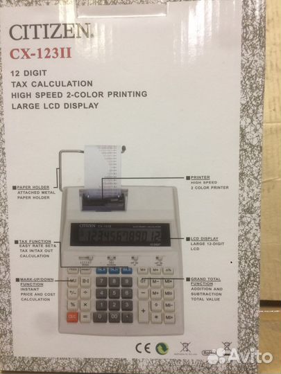 Калькулятор печатающий Citizen CX-123