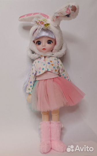 Шарнирная кукла в стиле аниме в костюме зайки Smil