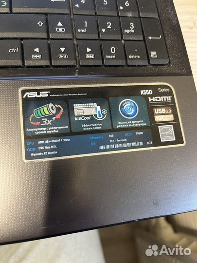 Ноутбук asus K55D