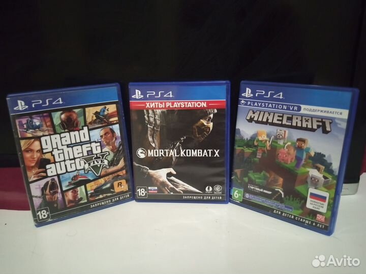 Игры на ps4. Minecraft. GTA 5. Mortal Kombat X