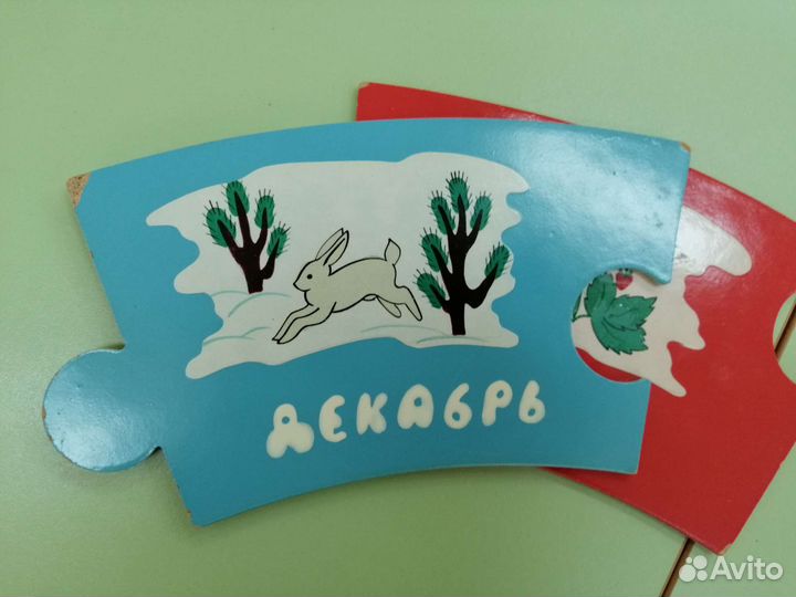 Деревянные пазлы, Времена года'', ручная роспись