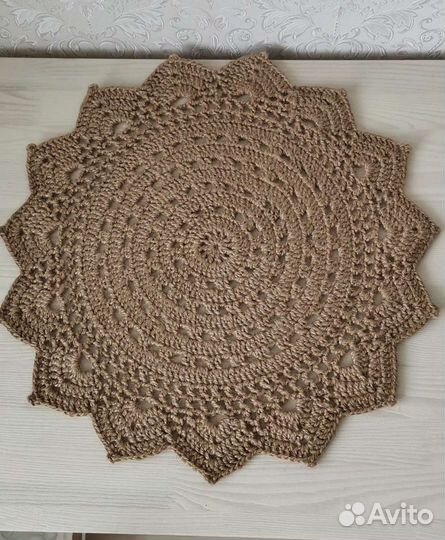 Салфетка джутовая ручная работа