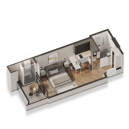 Квартира-студия, 35 м² (Грузия)