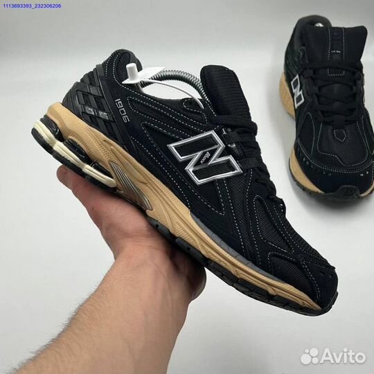 Кроссовки New balance 1906r осень черные желтые