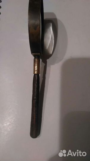 Старинная лупа латунь